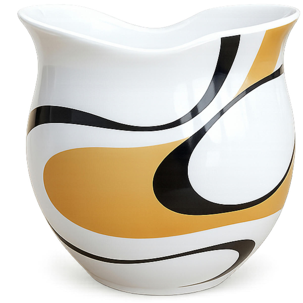 KAFFEEBECHER XXL wave gold / black - Multicolor, Keramik (0.6L) - Luigi Colani Porzellan