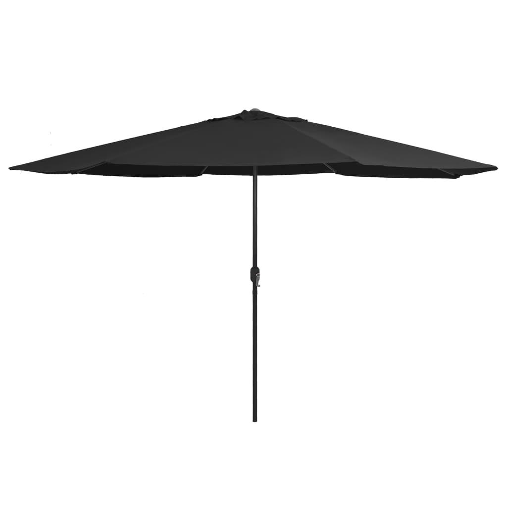 SONNENSCHIRM Mit Metall-Mast 390 Cm Schwarz - Schwarz, Textil (390/390cm) - vidaXL