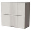 KLAPPHÄNGESCHRANK Brerra W8B/80-AV Grau / RAL 9001 creme Hochglanz 80 / 32,5 / 72cm - Creme/Grau, Holz/Holzwerkstoff (80/72/32.5cm) - Feldmann-Wohnen