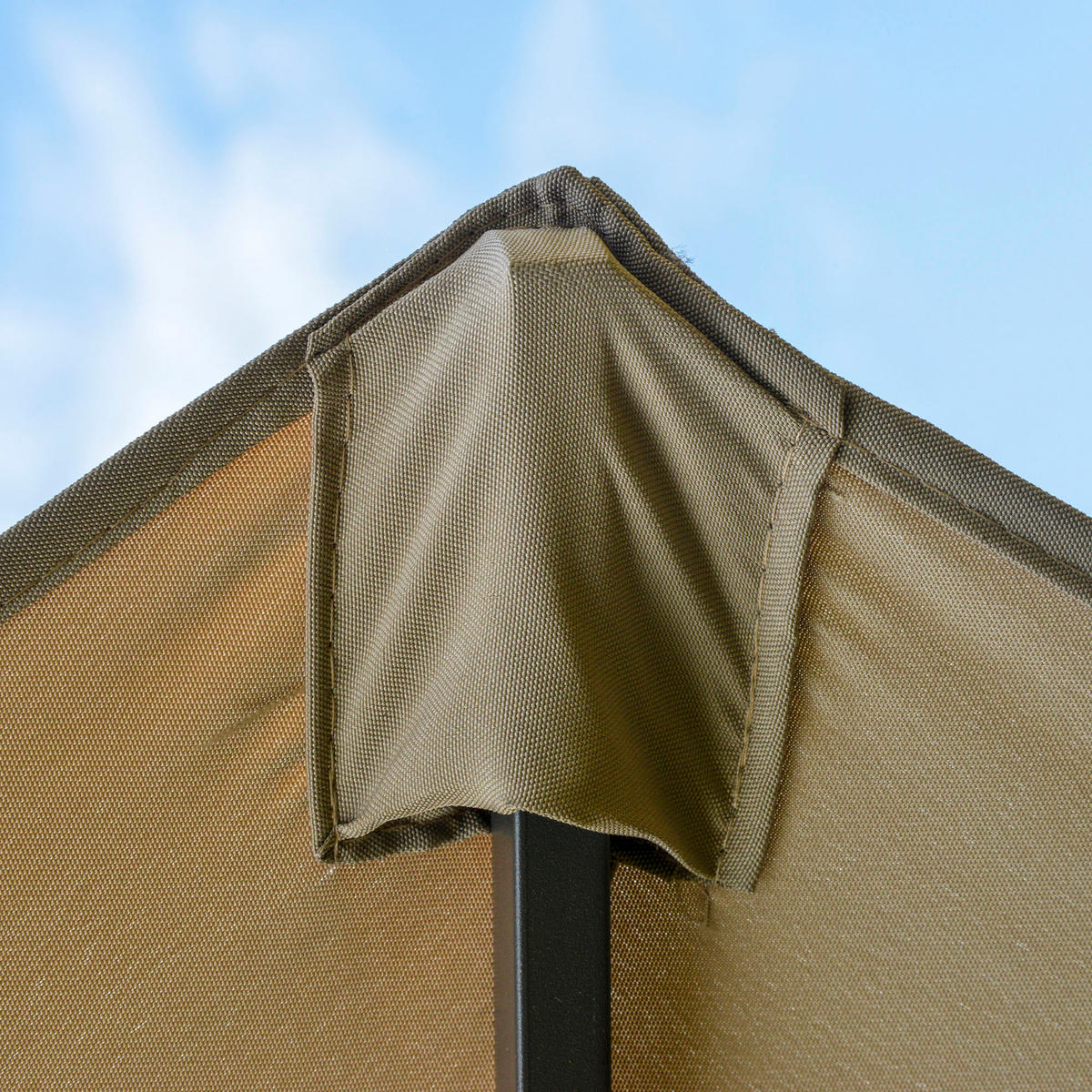 SONNENSCHIRM DE-11403 rechteckig, XXL, mit Kurbel Café - Braun, Metall (270/460cm) - ComfortXL