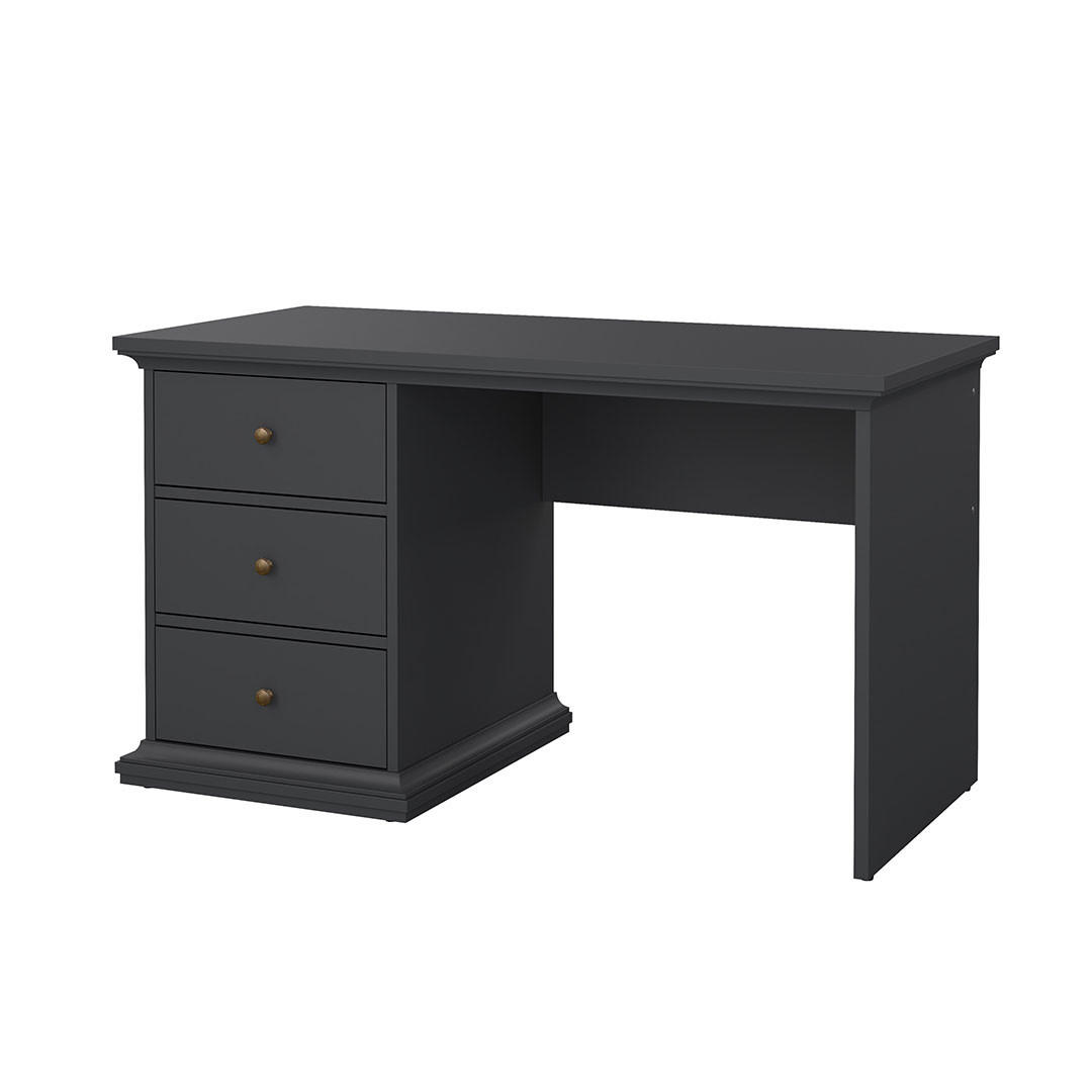 SCHREIBTISCH, Venedig, Grau, Holzwerkstoff, 130 x 62 x 74 cm - Grau, Holzwerkstoff (62/130/74cm) - ebuy24