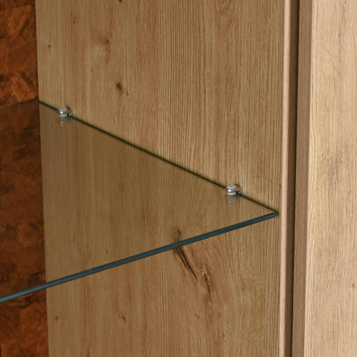 VITRINE-BUFFET Holzeffekt 78/40/150 cm - Braun, Glas/Holzwerkstoff (40/150/78cm) - Urban Meuble