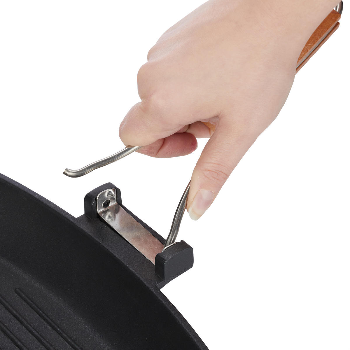 GRILLFPANNE - Schwarz, Holz/Metall (50/29/6cm) - Relaxdays