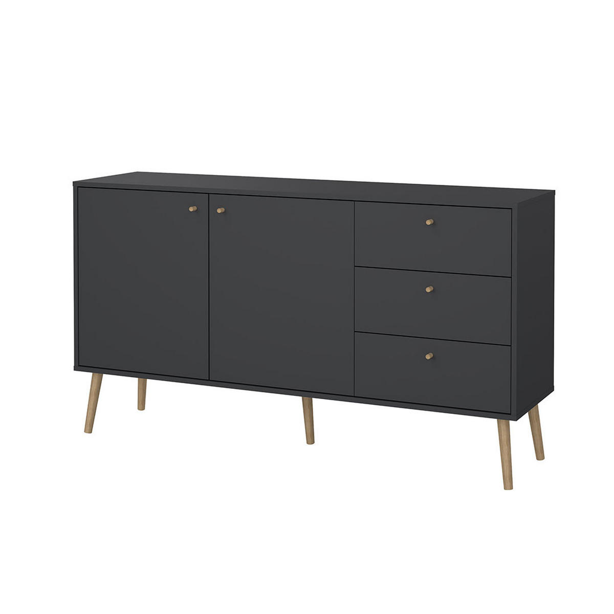 SIDEBOARD, Bodo, Grau, Holzwerkstoff, 148 x 40 x 82 cm - Grau, Holzwerkstoff (148/82/40cm) - ebuy24