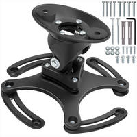DECKENHALTERUNG für Beamer Universal, Aluminium, 360° Kugelgelenk, bis 30 kg, schwarz - Schwarz, Metall (12/0.2/23.5cm) - tectake