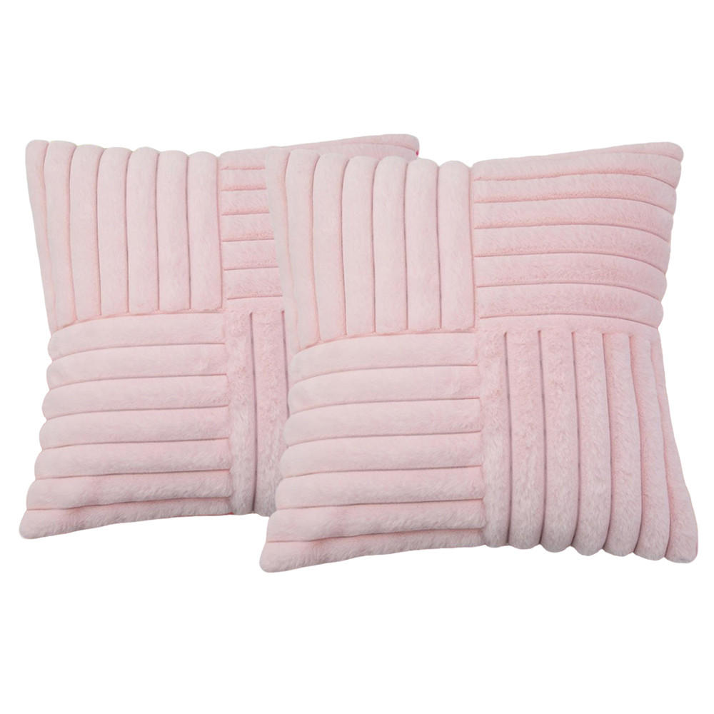 KISSENHÜLLE UNI Plüsch & Samt 45/45 cm - Pink, Textil (45/45cm) - Kaket