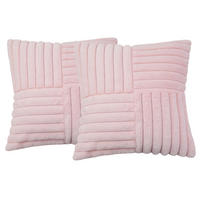 KISSENHÜLLE UNI Plüsch & Samt 45/45 cm - Pink, Textil (45/45cm) - Kaket