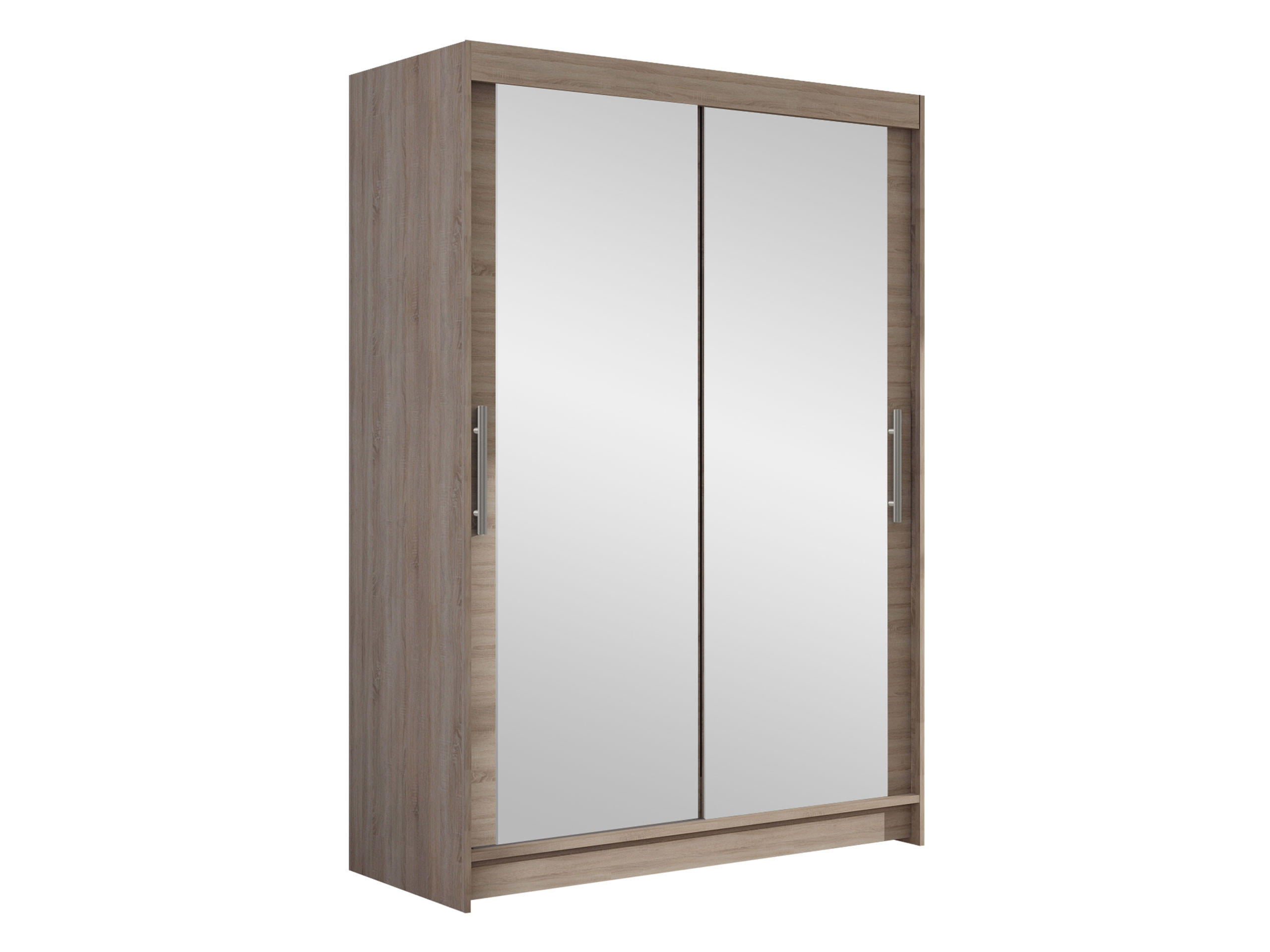 KLEIDERSCHRANK Miami VII - Silberfarben/Trüffeleichefarben, Holzwerkstoff/Kunststoff (120/200/58cm) - MIRJAN24