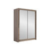 KLEIDERSCHRANK Miami VII - Silberfarben/Trüffeleichefarben, Holzwerkstoff/Kunststoff (120/200/58cm) - MIRJAN24