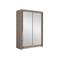 KLEIDERSCHRANK Miami VII - Silberfarben/Trüffeleichefarben, Holzwerkstoff/Kunststoff (120/200/58cm) - MIRJAN24