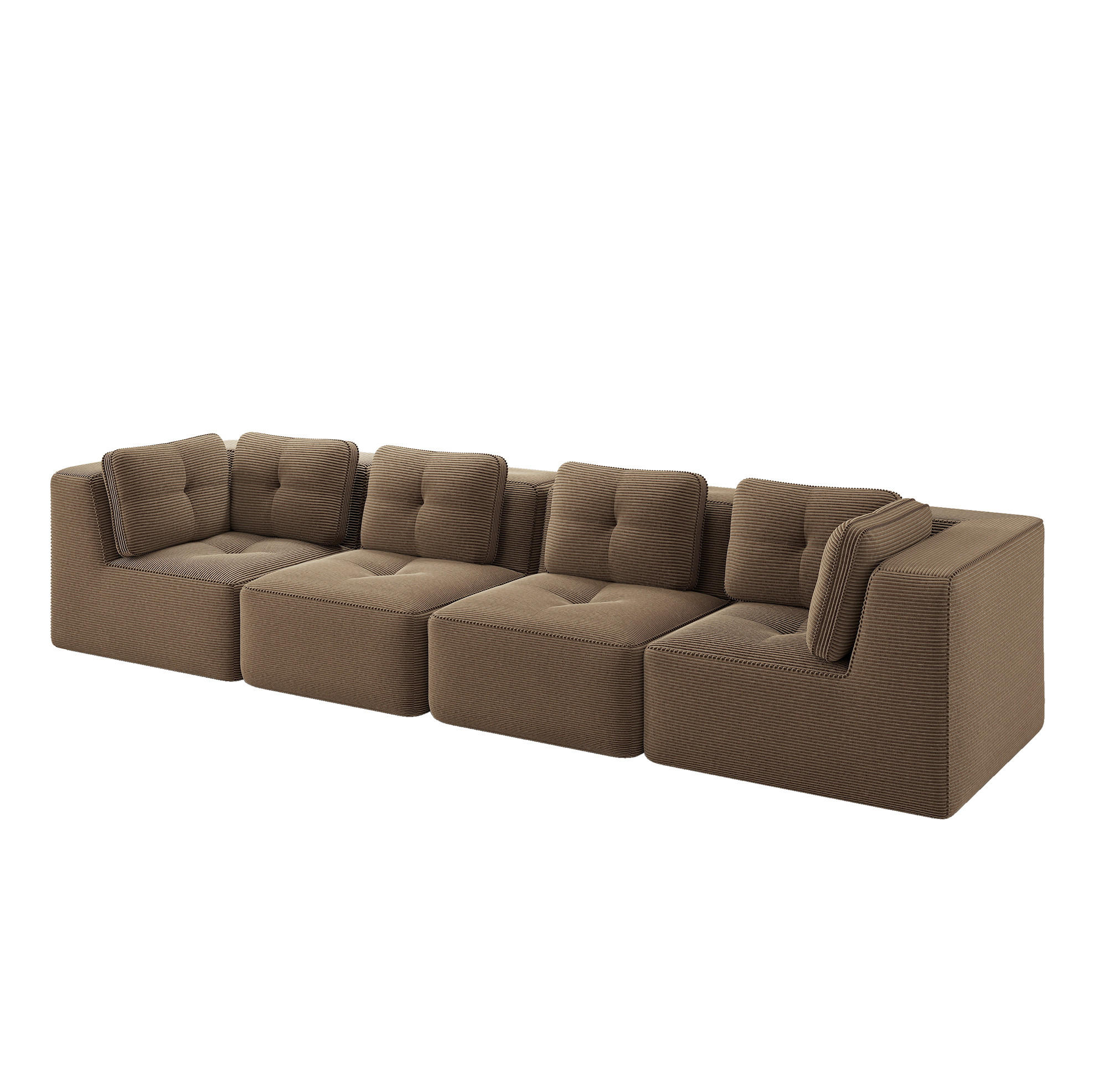 Flora Grace Sofa Braun 104x69x386 cm