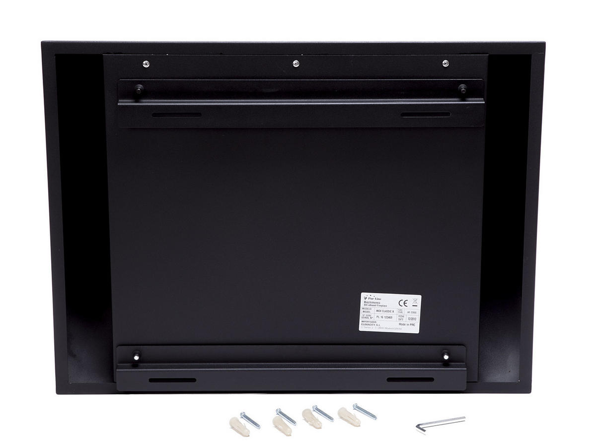 BIOETHANOL-KAMIN Schwarz Wandmodell inklusive 1 L Brennblock - Schwarz, Metall (60/45/14cm) - Purline
