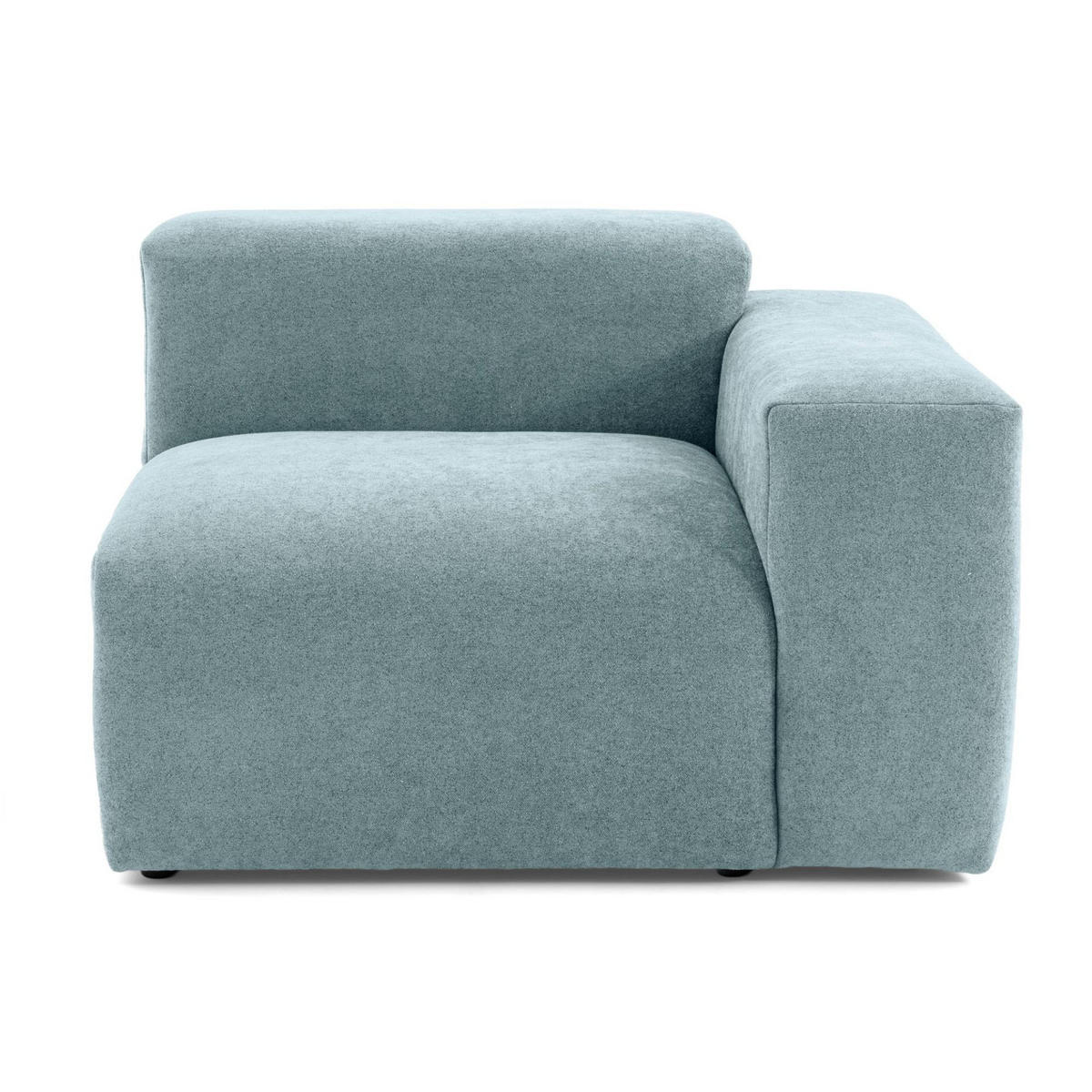 3-SITZER modulares Sofa HEAVEN SET 1 Links, Breite 255 cm Webstoff Blaugrau - Blaugrau/Schwarz, Holz/Kunststoff (255/71/102cm) - Muffo