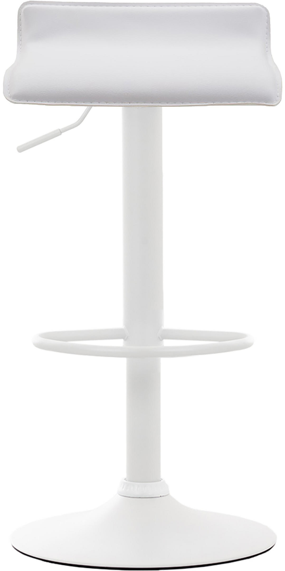 BARHOCKER Dyn V2 63-84x36x39 cm weiß - Weiß, Leder (36/63/39cm) - furnicato