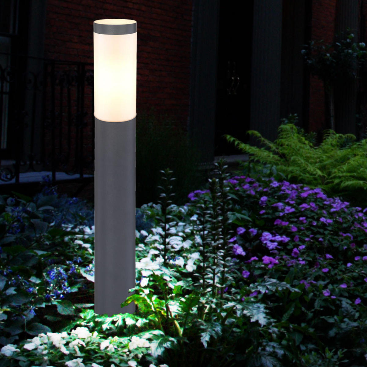 LED WEGELEUCHTE Edelstahl Anthrazit - Anthrazit, Kunststoff (12.7/11/110cm) - Globo Lighting