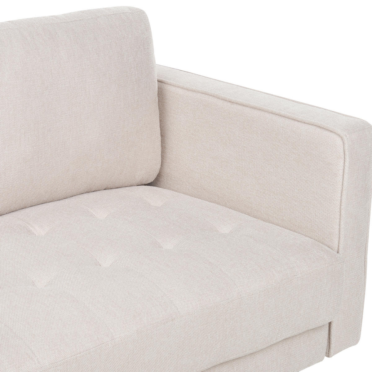 2-SITZER-SOFA hellbeige Nurmo - Dunkelbraun/Beige, Textil (140/78/74cm) - Beliani