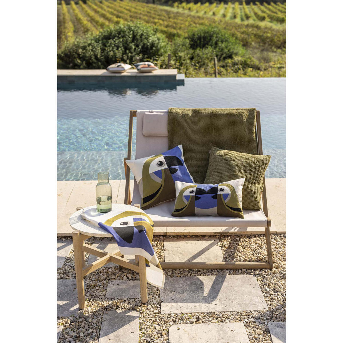 GESCHIRRTUCH Loro himmelblau 50 x 70 cm - Blau, Textil (50/70cm) - Winkler