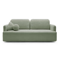 SCHLAFSOFA Lambina Salbeigrün Boucle - Salbeigrün/Schwarz, Kunststoff/Textil (227/92/104cm) - Selsey