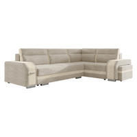 ECKSOFA Assan, Seite: Rechts - Chromfarben/Beige, Holz/Kunststoff (305/205cm) - MIRJAN24
