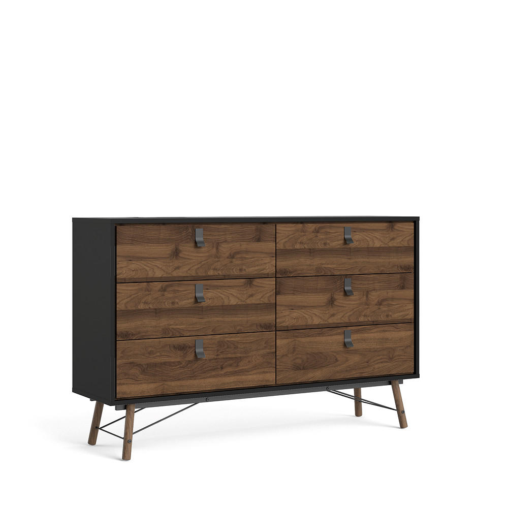 KOMMODE Schwarz - Schwarz, Holzwerkstoff (150/95/40cm) - ebuy24