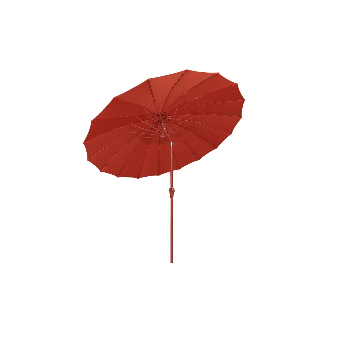 SONNENSCHIRM Sunshine mit Schutzhülle Rot - Rot, Kunststoff (250/250cm) - Zuiver