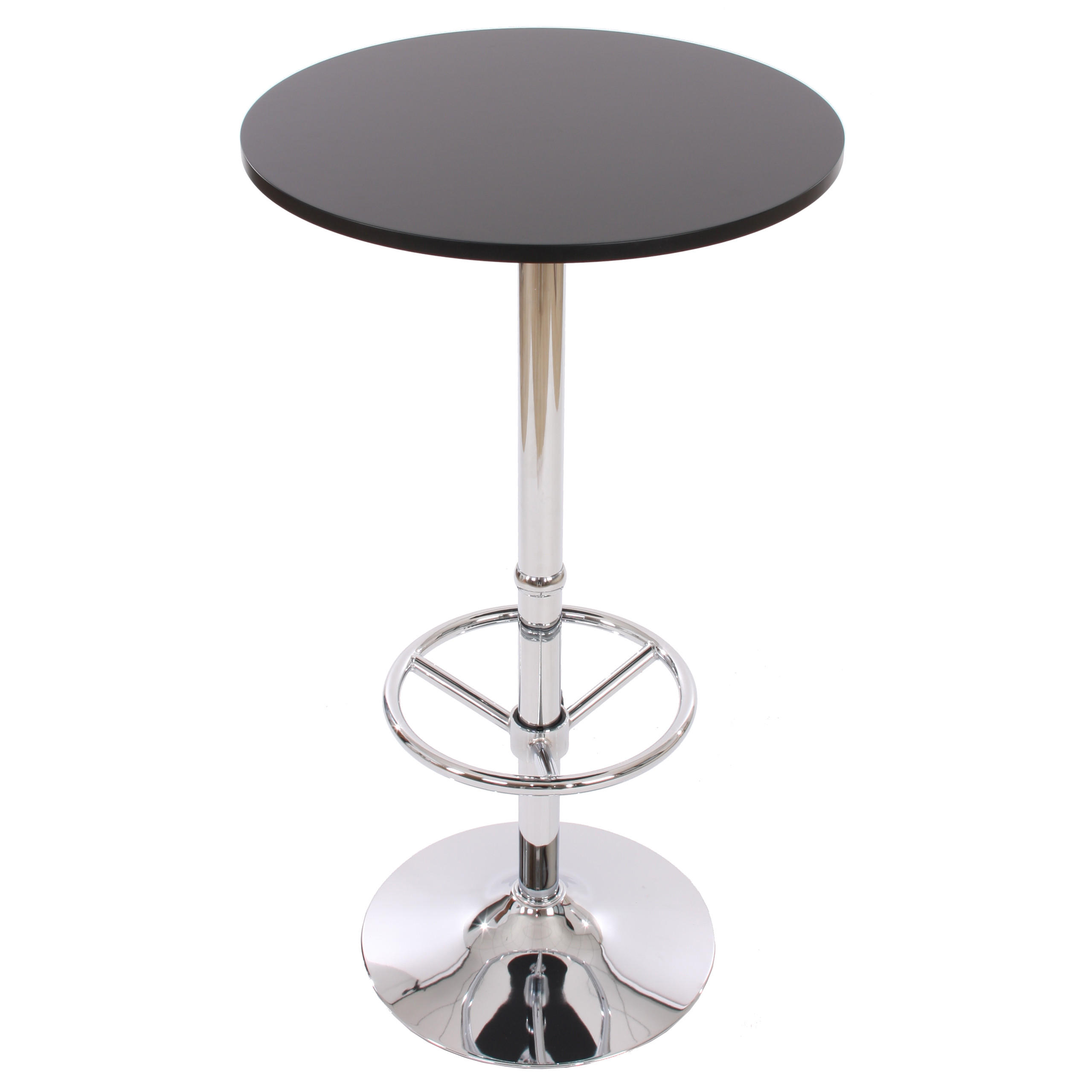 STEHTISCH FUßABLAGE rund Schwarz - Schwarz, Metall (60/60/109cm) - MCW