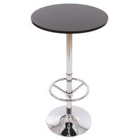 STEHTISCH FUßABLAGE rund Schwarz - Schwarz, Metall (60/60/109cm) - MCW