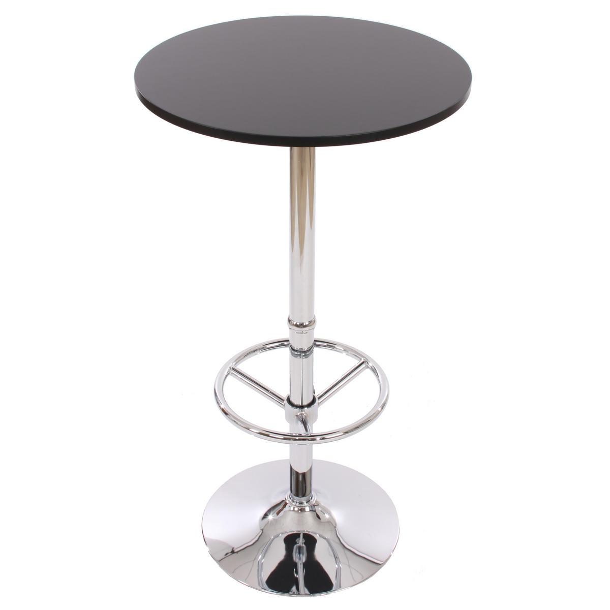 STEHTISCH FUßABLAGE rund Schwarz - Schwarz, Metall (60/60/109cm) - MCW