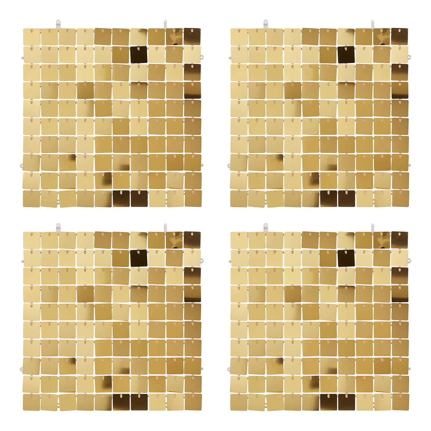 WANDDEKORATION 4er-Set Disco - Goldfarben, Kunststoff (0.5/30/30cm) - BUTLERS