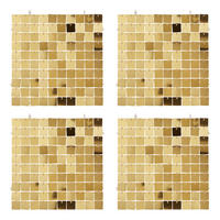 WANDDEKORATION 4er-Set Disco - Goldfarben, Kunststoff (0.5/30/30cm) - BUTLERS