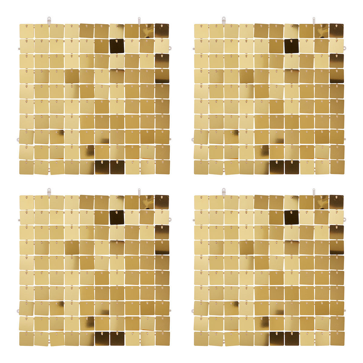 WANDDEKORATION 4er-Set Disco - Goldfarben, Kunststoff (0.5/30/30cm) - BUTLERS
