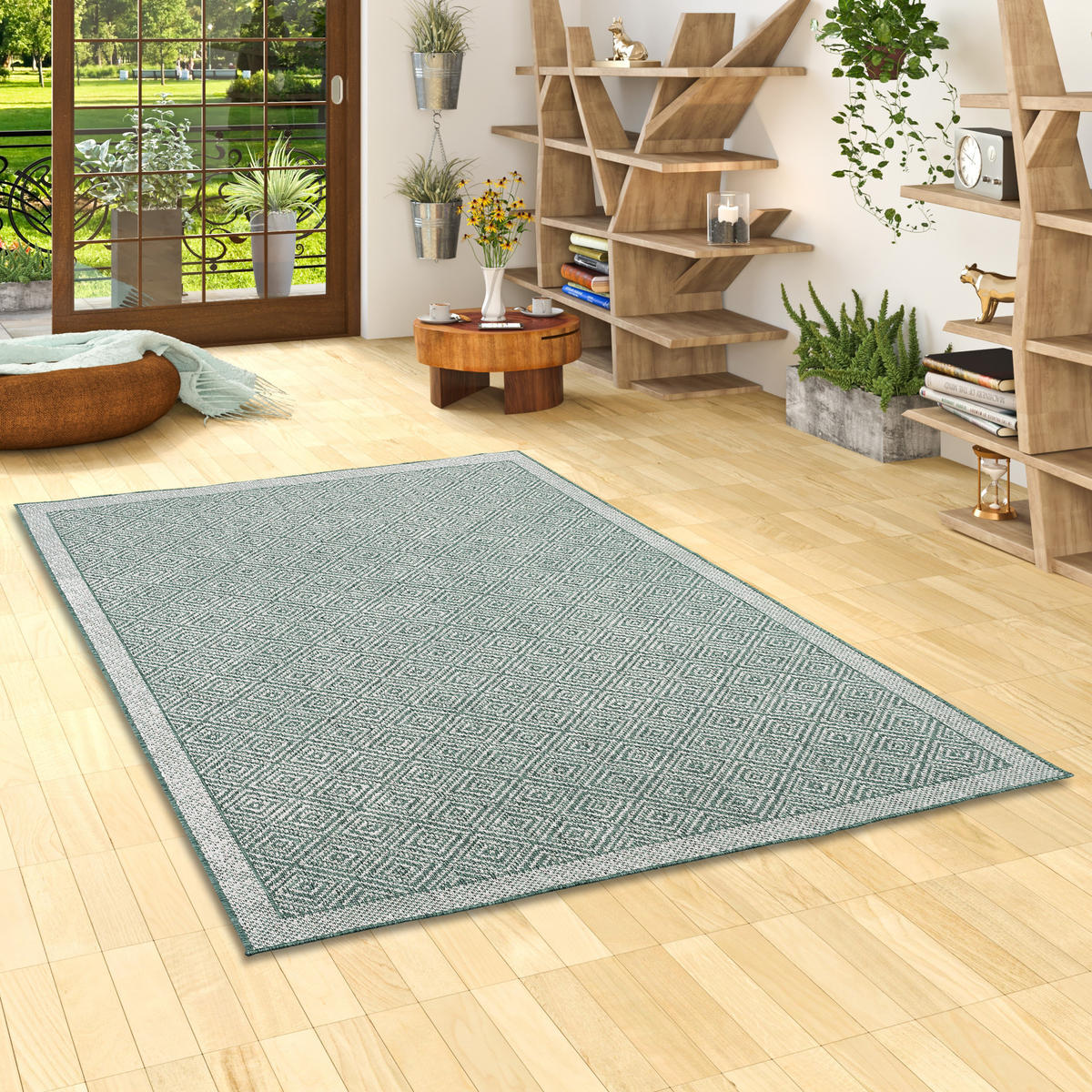 IN & OUTDOOR TEPPICH HAMPTON MELIERT - Grün, Textil (160/230cm) - Pergamon