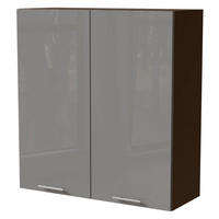 HÄNGESCHRANK Essen W4/90 Grau Hochglanz / Lava Matt 90 / 32,5 / 96cm - Dunkelgrau/Grau, Holz/Holzwerkstoff (90/96/32.5cm) - Feldmann-Wohnen