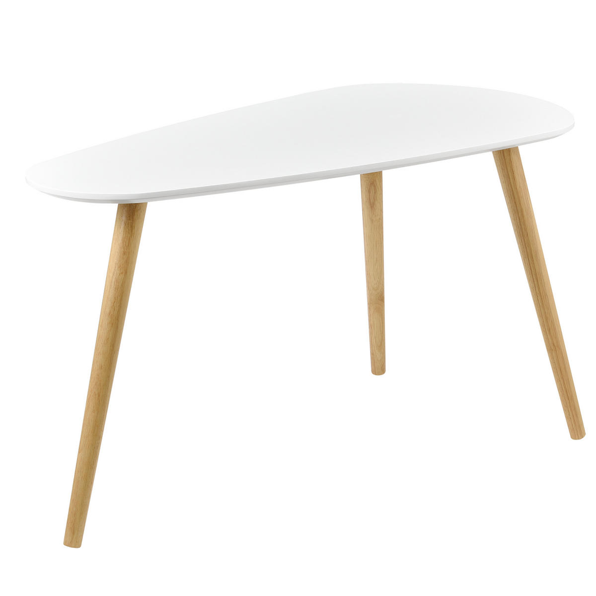 COUCHTISCH Langesund SET 2-teilig 80/40/46 - Weiß Hochglanz, Holzwerkstoff (40/80/46cm) - [en.casa]
