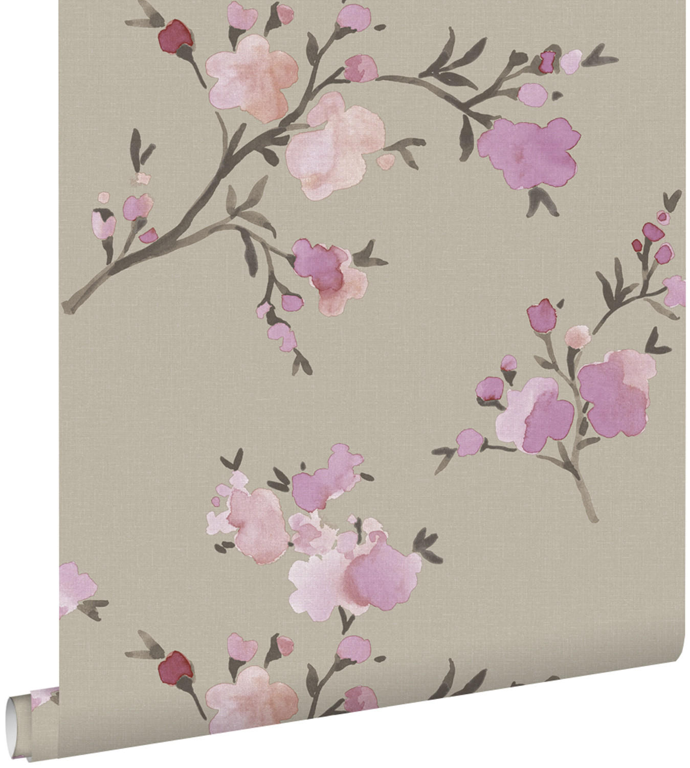 TAPETE Kirschblüten 53 cm x 10.05 m - Lila, Papier (53/1000cm) - ESTAhome
