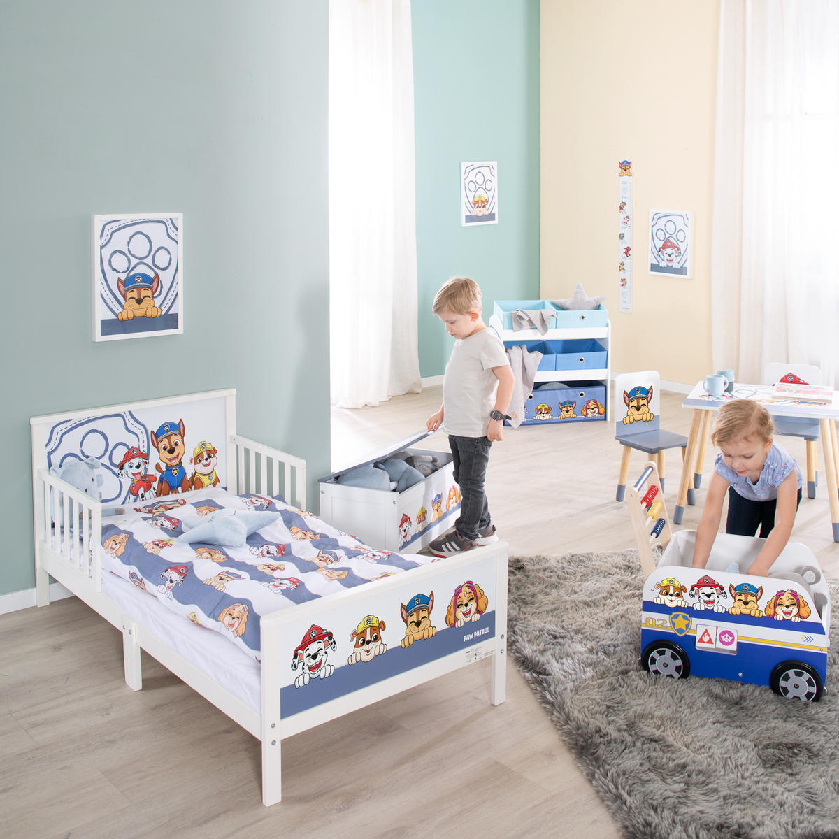 BABYBETTWÄSCHE Paw Patrol 100x135 cm - Weiß, Textil (100/135cm) - Roba