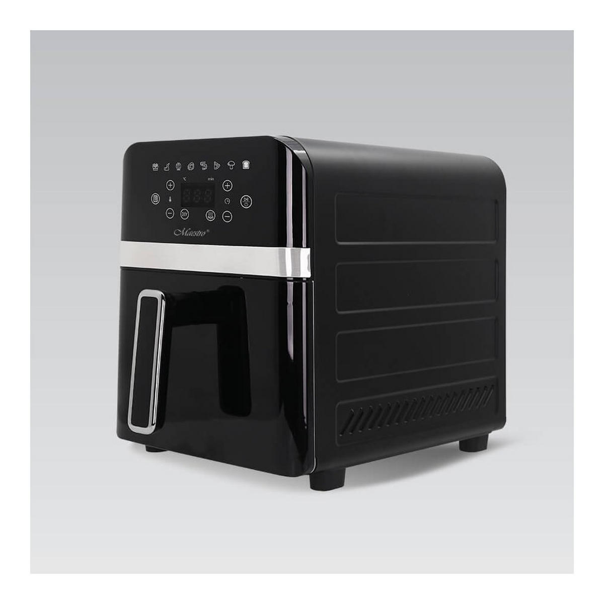 HEISSLUFTFRITTEUSE Schwarz 43.5/43/35.5 cm MR759 - Schwarz, Kunststoff (43/35.5/43.5cm) - Maestro 