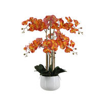 KÜNSTLICHE Orchidee - Luan 90 cm - Orange, Kunststoff (85cm) - aplanta