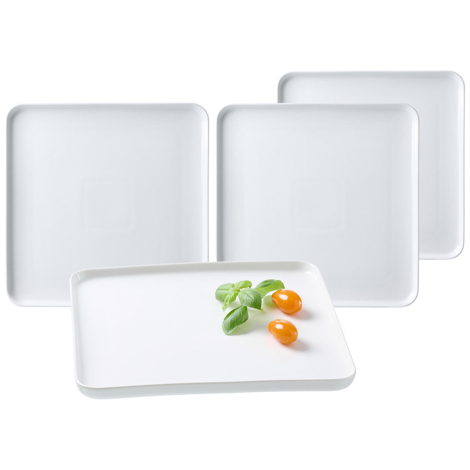 SERVIERPLATTEN Skagen weiß 25 x 25 cm 4er Set - Weiß, Keramik (25/2/25cm) - Ritzenhoff Breker