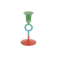 KERZENHALTER Anillo Vivo Mehrfarbig 7.5/7.5/15 cm - Multicolor, Glas (7.5/15/7.5cm) - Present Time