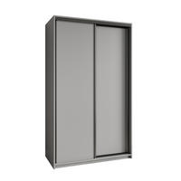 SCHWEBETÜRENSCHRANK NISSE 120/205/60 cm 2-türig Graphitfarben - Graphitfarben, Holzwerkstoff (120/205/60cm) - MASSENO
