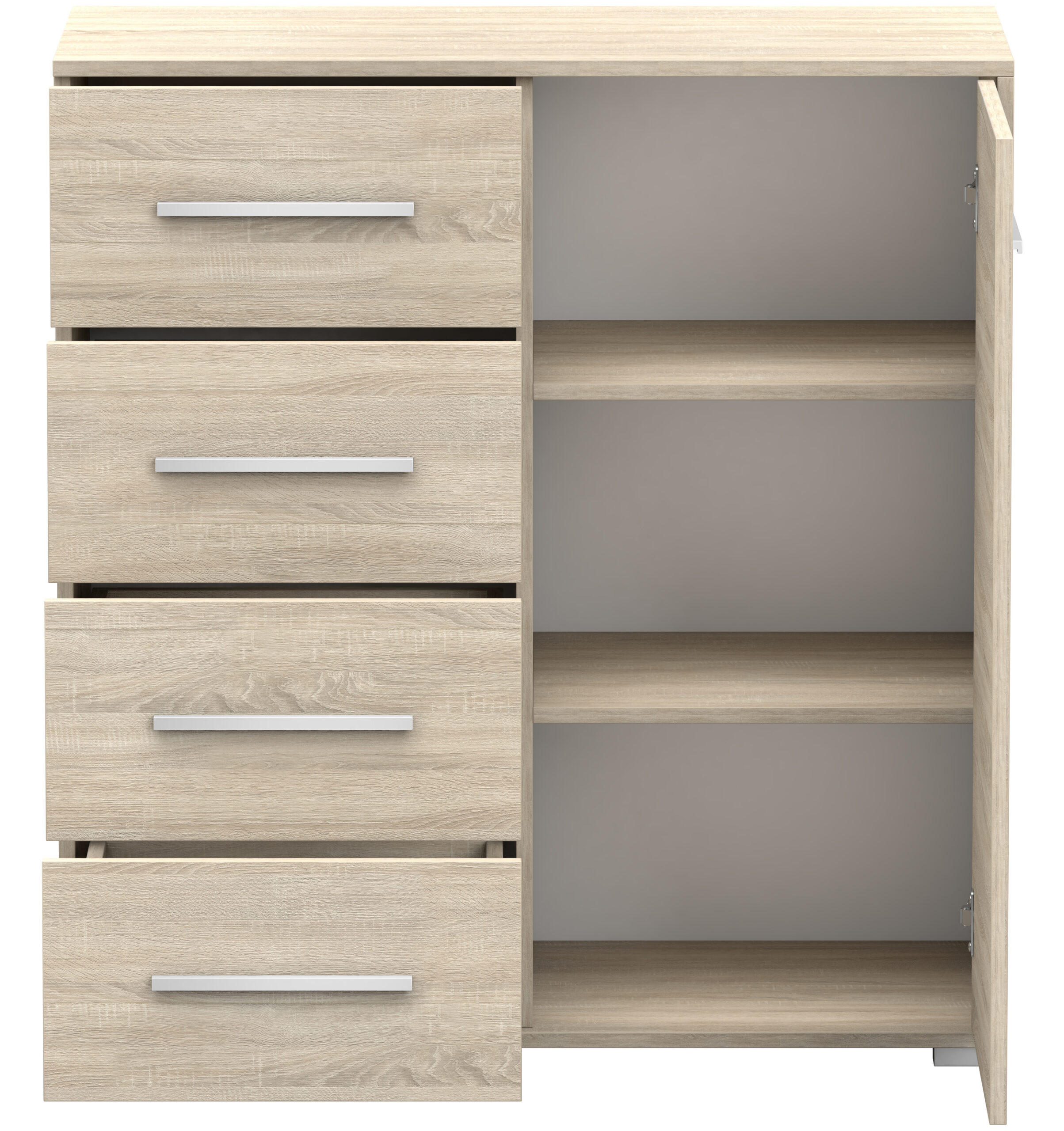 KOMMODE - Highboard IRYS MINI (sonoma) - Sonoma Eiche, Holzwerkstoff (90/95/45cm) - Möblo
