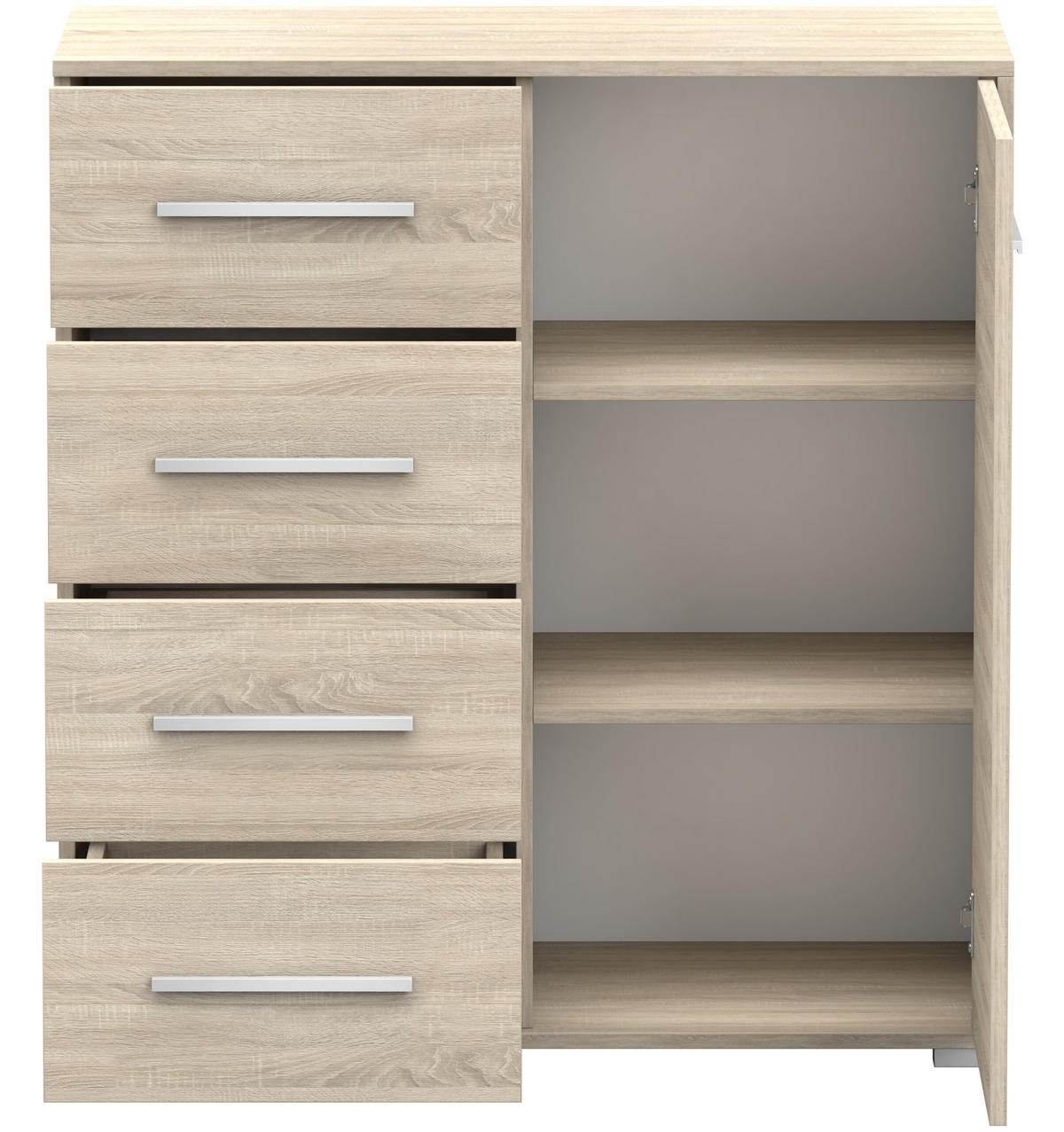 KOMMODE - Highboard IRYS MINI (sonoma) - Sonoma Eiche, Holzwerkstoff (90/95/45cm) - Möblo