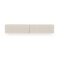 TV-MÖBEL 160 cm beiges, wandmontiertes mit Lattenrost - LEYA - Beige, Holzwerkstoff (160/29/32cm) - Sicaan