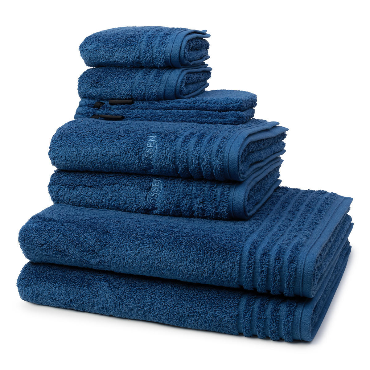FROTTIERSET Vienna Style Supersoft 8-teilig - Dunkelblau, Textil (50/100cm) - Vossen