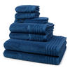 FROTTIERSET Vienna Style Supersoft 8-teilig - Dunkelblau, Textil (50/100cm) - Vossen