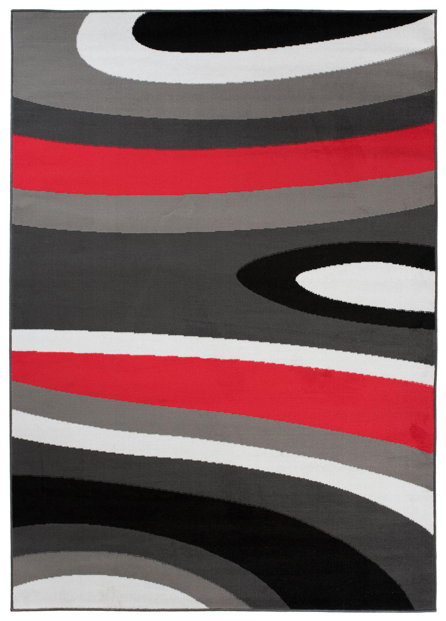 TEPPICH MAYA Rot Streifen Gestreift 200/200 cm - Rot, Textil (200/200cm) - Tapiso