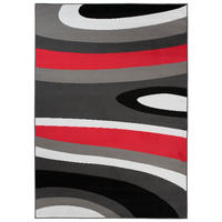 TEPPICH MAYA Rot Streifen Gestreift 200/200 cm - Rot, Textil (200/200cm) - Tapiso