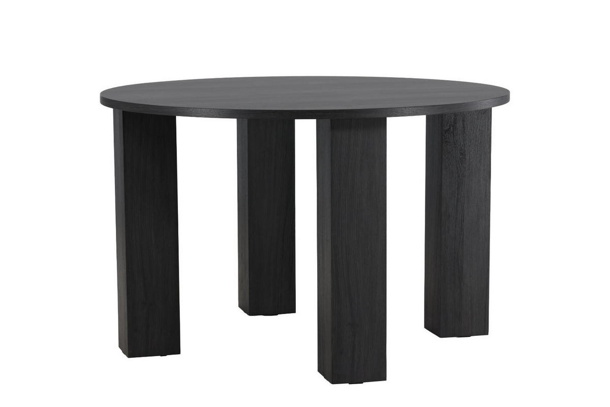 ESSTISCH, Juno, Schwarz, MDF, 120 x 120 x 75 cm - Schwarz, Holzwerkstoff (120/120/75cm) - ebuy24