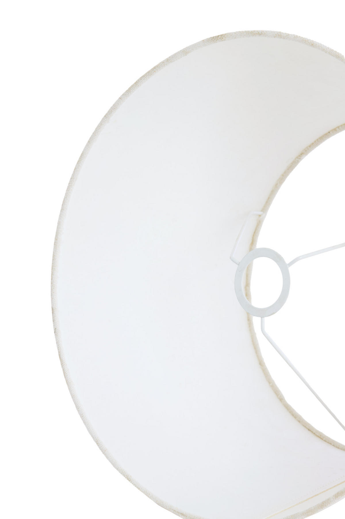 LAMPENSCHIRM Livigno Weiß Ø40/22 cm - Weiß, Textil (40/30/22cm) - Light & Living